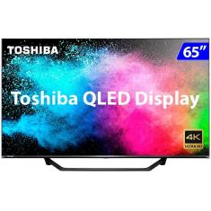 Smart TV Toshiba QLED 65 4K UHD Wi-Fi Vidaa Comando De Voz TB002