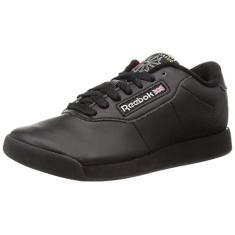 Reebok Tênis feminino Princess, Preto, 6.5