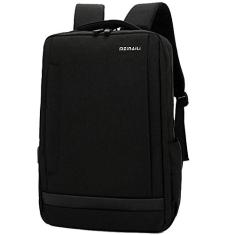 Mochila de ombro de nylon externo USB de carregamento para fone de ouvido mochila bolsa de computador, design de descompressão respirável
