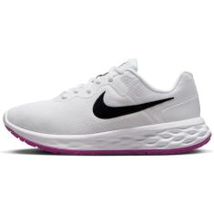 Nike Tênis feminino W Revolution 6 Nn PRM, Branco/preto-vívido enxofre, 9.5