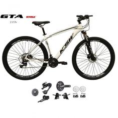Bicicleta Aro 29 Ksw Xlt Kit 2x9 Gta Sunrun Freio Disco K7 11/36 Pedivela 24/38d Garfo Com Trava - Branco Tam.17