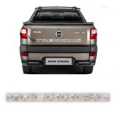 Faixa Traseira Fiat Strada Trekking Adesivo Branco - SPORTINOX