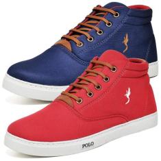 Kit 2 Tênis Casual Masculino Cano Alto Confortável Macio - Polo Blu, 4
