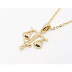 Colar Cordão Direito Fino Advogada Justiça Folheado 18k - Milena Folhe