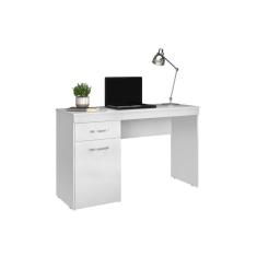 Mesa Escrivaninha Casal Vitória c/ 1 Porta e 1 Gaveta - Branco - Demóbile