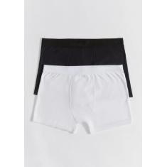 Kit 2 Cuecas Boxer com Elástico Personalizado - Hering, XG, Branco, Pr