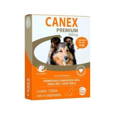 Canex Premium 900mg Vermifugo Cães Até 10kg 4 Comprimidos - Ceva