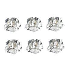 Kit 6 Un. Spot Cristal Embutir G9 Gesso Sanca Lavabo Ac661