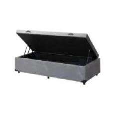 Cama Box Baú Solteirão King Linhão Cinza
