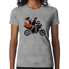 Baby Look Moto Casal - Foca na Moda, Cinza, M