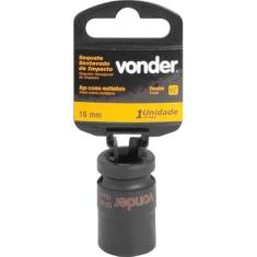 Soquete Sextavado de Impacto Encaixe 1/2" 16mm Aço Cromo - Vonder