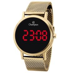 Relógio CHAMPION feminino digital dourado CH40179H