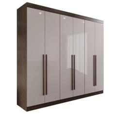 Guarda-Roupa Casal 100% MDF 6 Portas 4 Gavetas Grécia - Mais Móveis, N