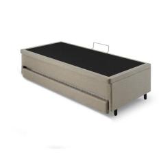 Bicama B&G com Baú Solteiro 96x203cm com Cama Auxiliar 78x188x12cm Lin