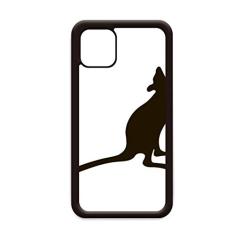 Capa preta Kangaroo Animal Portrayal para iPhone 11 Pro Max para Apple Mobile Case Shell
