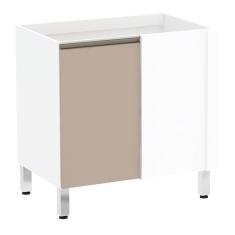 Balcão de Cozinha sem Tampo Canto Reto 80cm 1 Porta Pérola Luciane Móveis