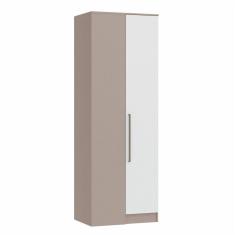 Guarda Roupa Modulado Canto Reto 1 Porta Requinte+ Móveis Castro Duna Line/Branco Line