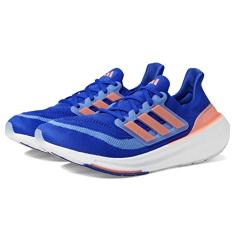 adidas Tênis de corrida masculino Ultraboost Light, Azul lúcido/Coral Fusion/Blue Fusion, 39