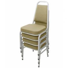 Kit Com 4 Cadeiras Empilháveis Linha Hotel Plus Bege