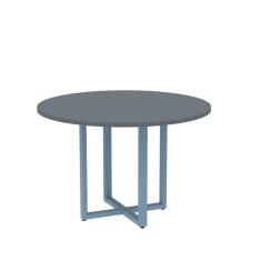 Mesa de Reunião Redonda 100cm Mrr1100p25tub Grafito/Azul Dali