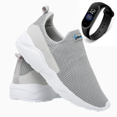 Tênis Masculino Esporte Sem Cardaço Academia Caminhada Corrida Treino Dia a Dia + Carteira-Masculino