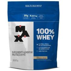 100% Whey - Refil (900g) Max Titanium, 1, 900g, Cookies & Cream