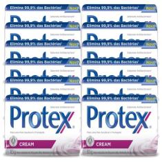 Kit Sabonete em Barra Protex Cream 85g com 12 unidades