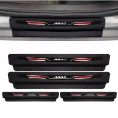Kit Soleira Resinada Proteção De Porta Fiat Argo - Sport - Rvt