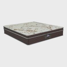 Colchao casal gazin 158X32 mola perola negra marrom