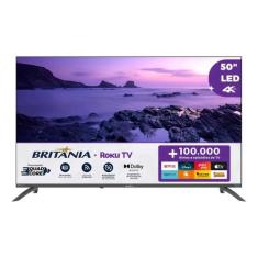 Smart Tv 50 Britânia Btv50va4regb Roku Tv Led Dolby Audio - BRITANIA
