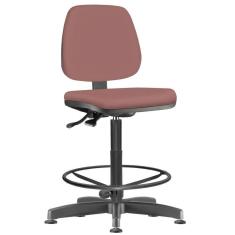 Cadeira Caixa Alta Giratória Job L02 Suede Rosê