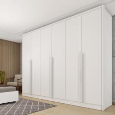 Guarda Roupa Casal 6 Portas 6 Gavetas Realeza Tcil - Neve