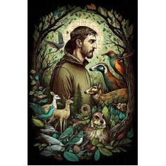 Quebra-cabeça Religioso São Francisco 300 peças MDF - Reidopendrive