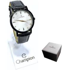 Relógio Champion Feminino Analógico Preto Cristais CN24226M