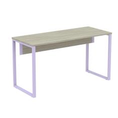 Mesa Escritório P25 TUB Pandin 150 cm (Larg) x 70 cm Prof Tampo MDP Casablanca Pé Aço Tubular Lilás