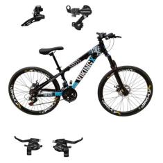 Bicicleta Vikingx Tuff 25 Aro 26 Aluminio 24v Cambios Shimano Freio Di