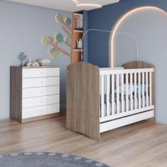 Quarto de Bebê Completo com Berço Mini Cama e Cômoda Faz de Conta Espr