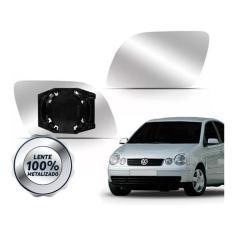 Lente Retrovisor Polo 2002 A 2010 Com Base