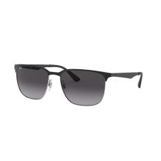 Óculos de Sol Ray-Ban 0RB3569 90048G Tam 59 / Preto/Prata - Lentes Cinza Gradiente