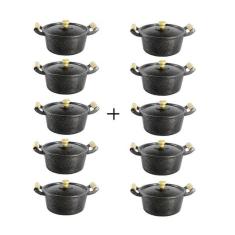 Jogo 10 Panelas Caçarolas Alumínio Fundido Craqueadas