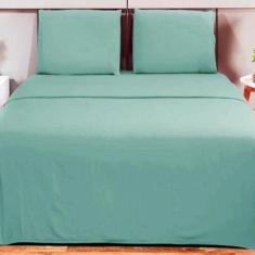 Lençol Avulso Casal King 400 Fios Algodão com Elástico Inteiro Aveluda