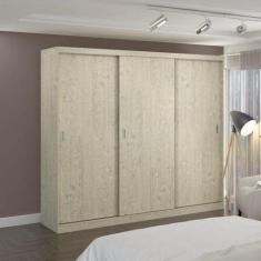 Guarda-Roupa Casal 3 Portas de Correr 2 Gavetas MDFMM774 Espresso Móve