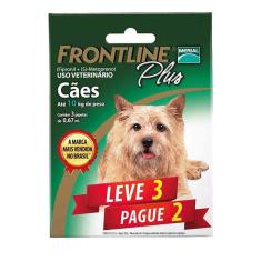 Combo Frontline Plus Cão até 10kg 0,67ml 3 pipetas Antipulgas Boehringer