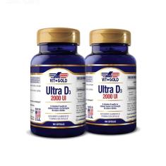 Kit 2x Vitamina Ultra D3 2000UI Vitgold 100 Cápsulas 