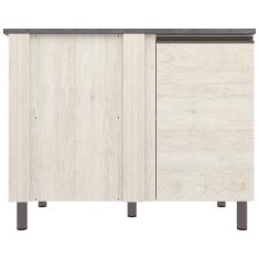 Balcão de Canto Bartira Cristal MDP 15mm com 1 Porta e 1 Prateleira - 101cm de largura