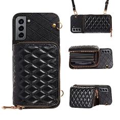 Furiet Capa carteira transversal destacável para Samsung Galaxy S21 FE 5G com bolsa com zíper, vários compartimentos para cartão e suporte de couro PU capa para celular S 21 EF S21FE5G UW S21FE 21S G5