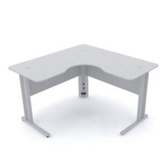 Mesa Em L P/ Escritório 140X140 Pandin Maxxi - Cinza