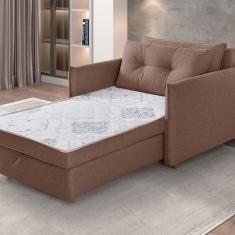 Sofá Cama Montreal Solteiro 95cm X 90cm Marrom