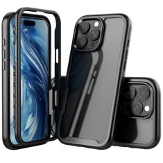 IDYStar Capa para iPhone Pro para homens, meninos, mulheres e meninas, híbrida, 2 em 1, leve, à prova de choque, resistente, proteção resistente a choques, capa fina para iPhone Pro de 6,1 polegadas,