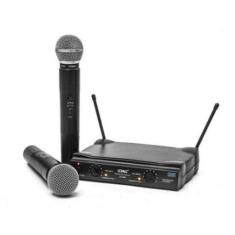 Microfone Duplo Sem Fio Uhf Wireless Profissional Le 906 - Lelong